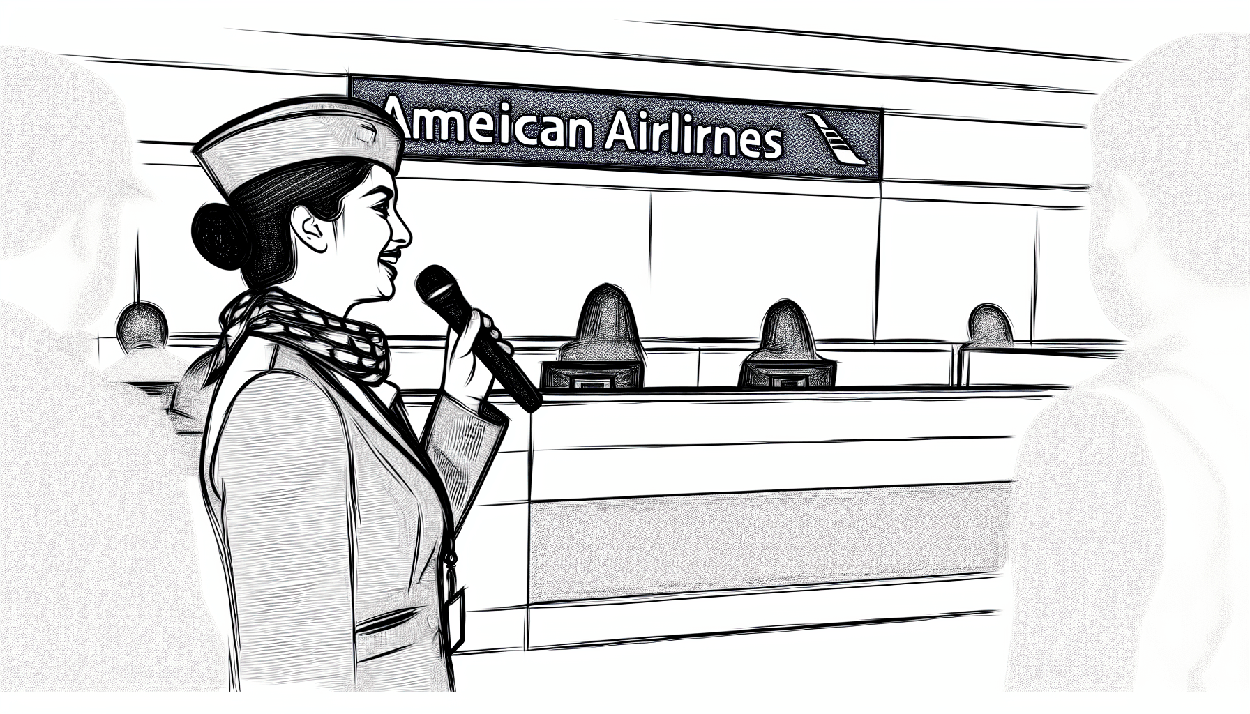 American Airlines gate agent speech