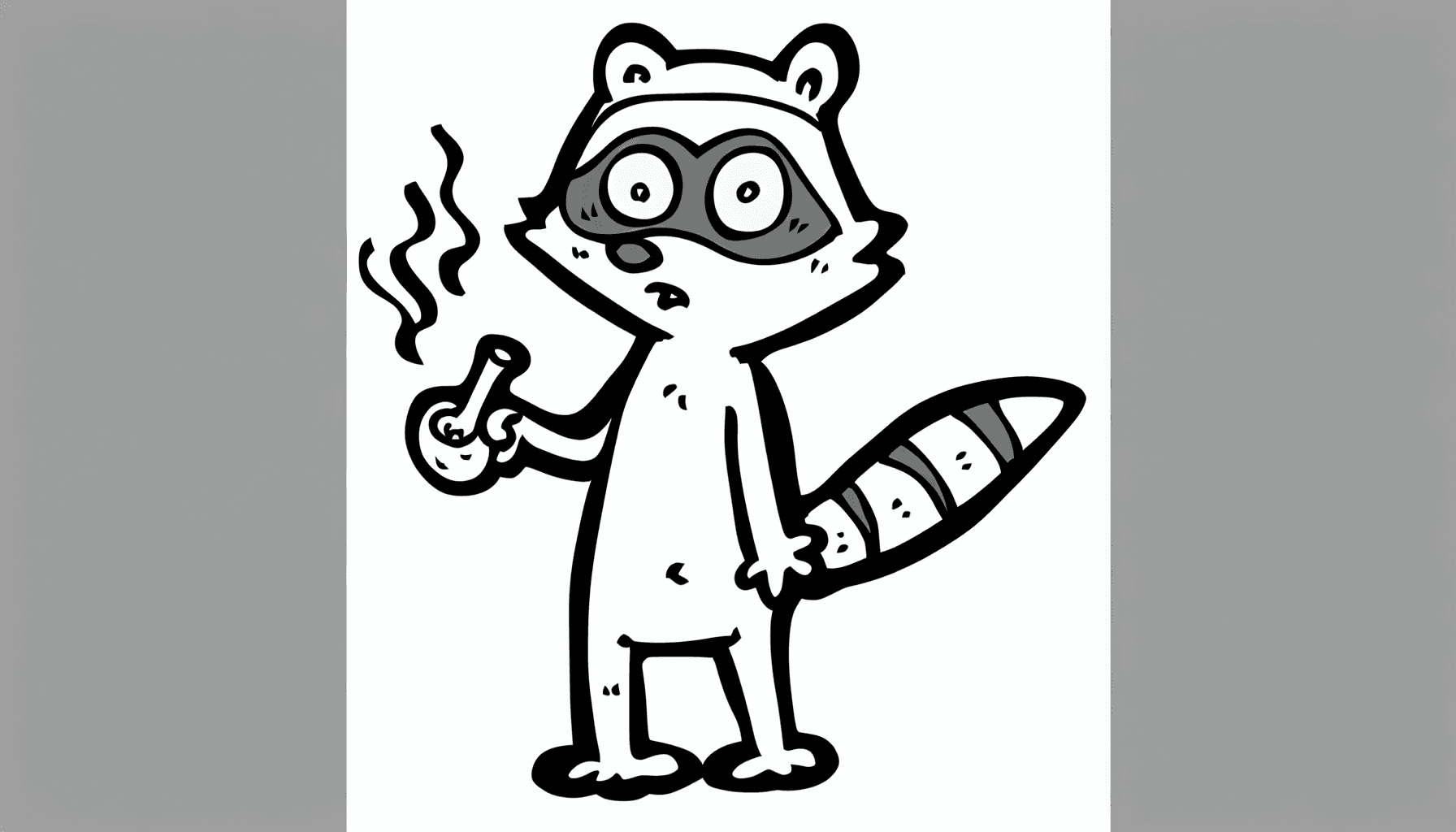 Raccoon with meth pipe