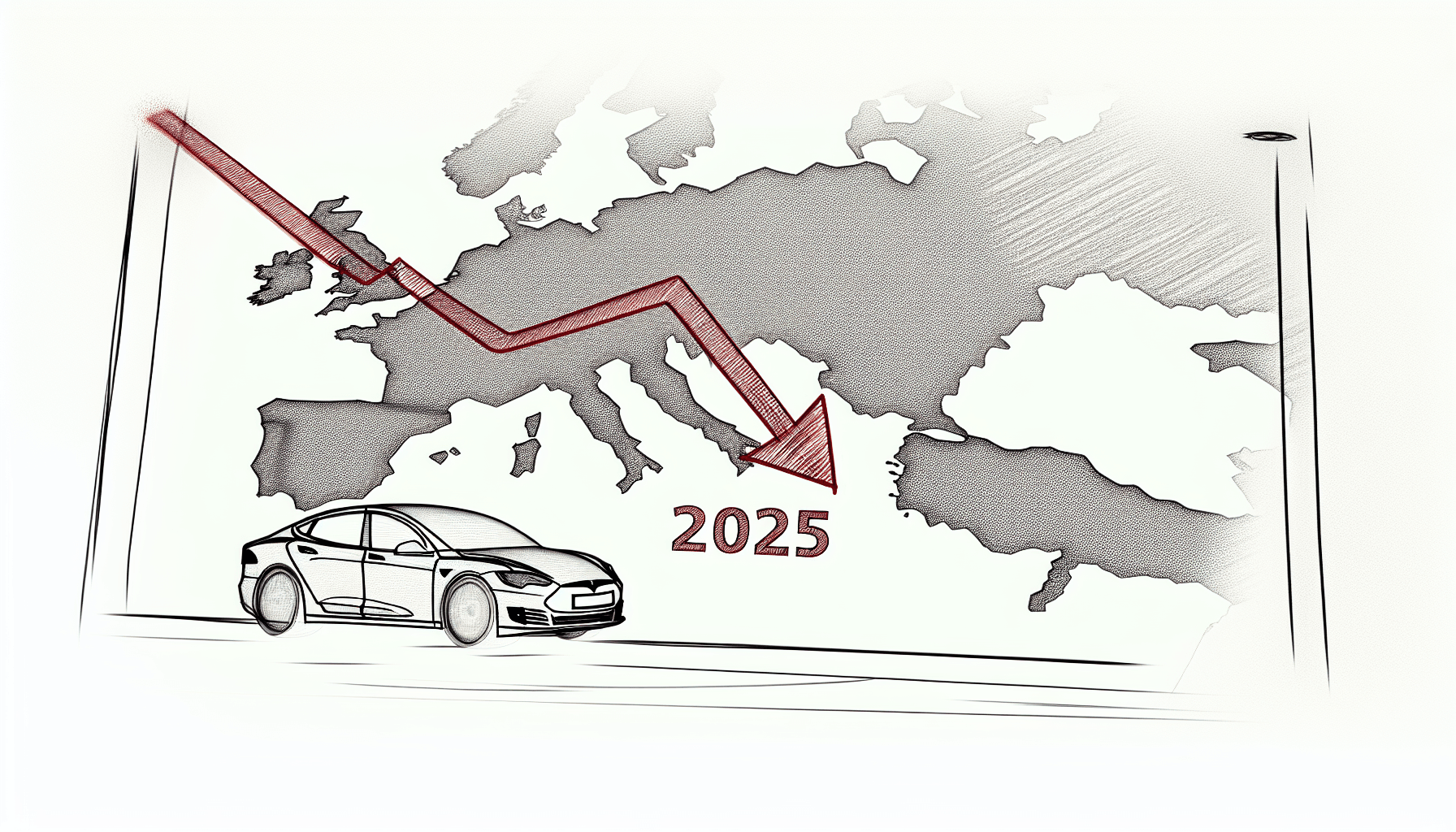 Tesla sales decline Europe 2025